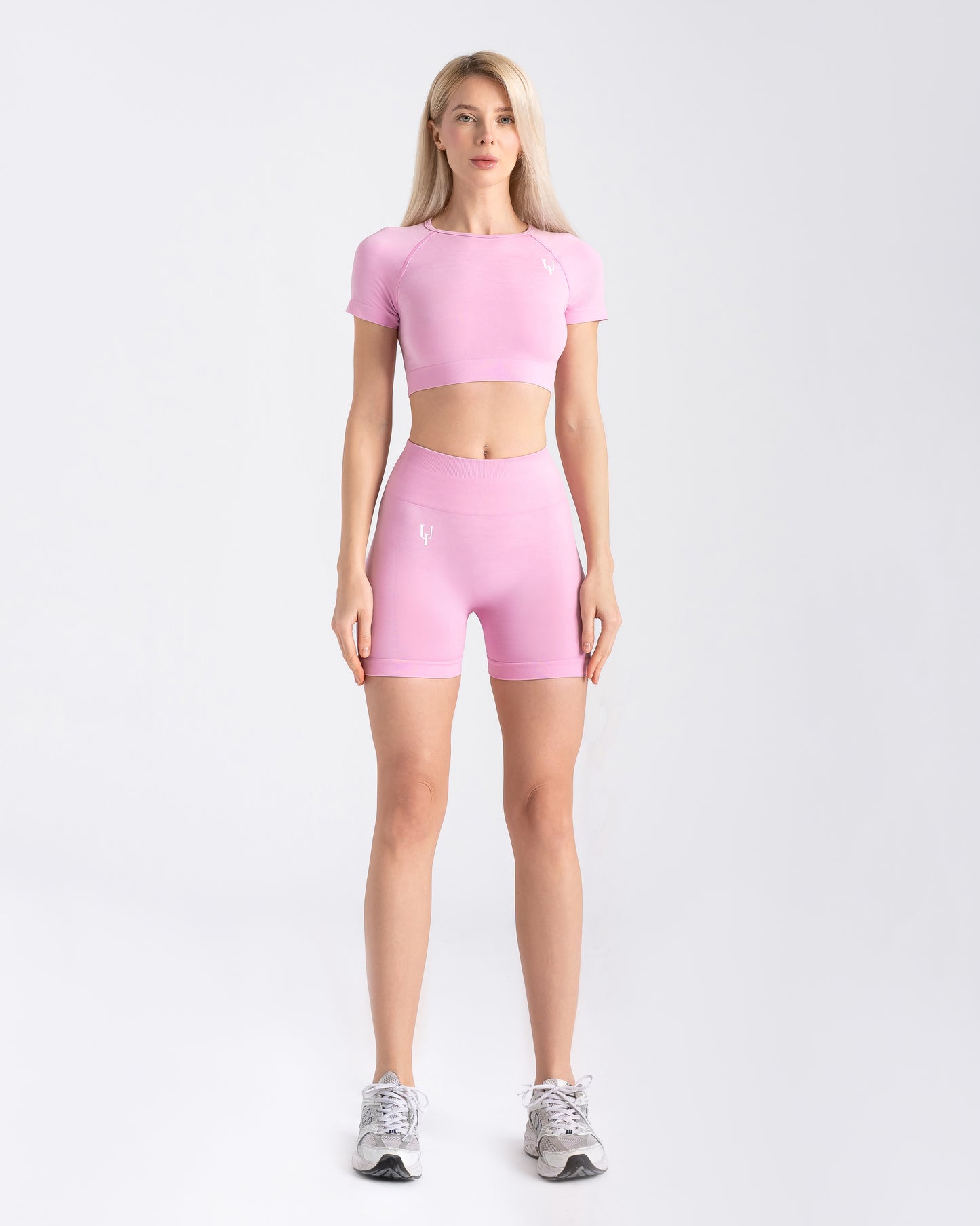 Zenith Short Sleeve Crop Top Pink