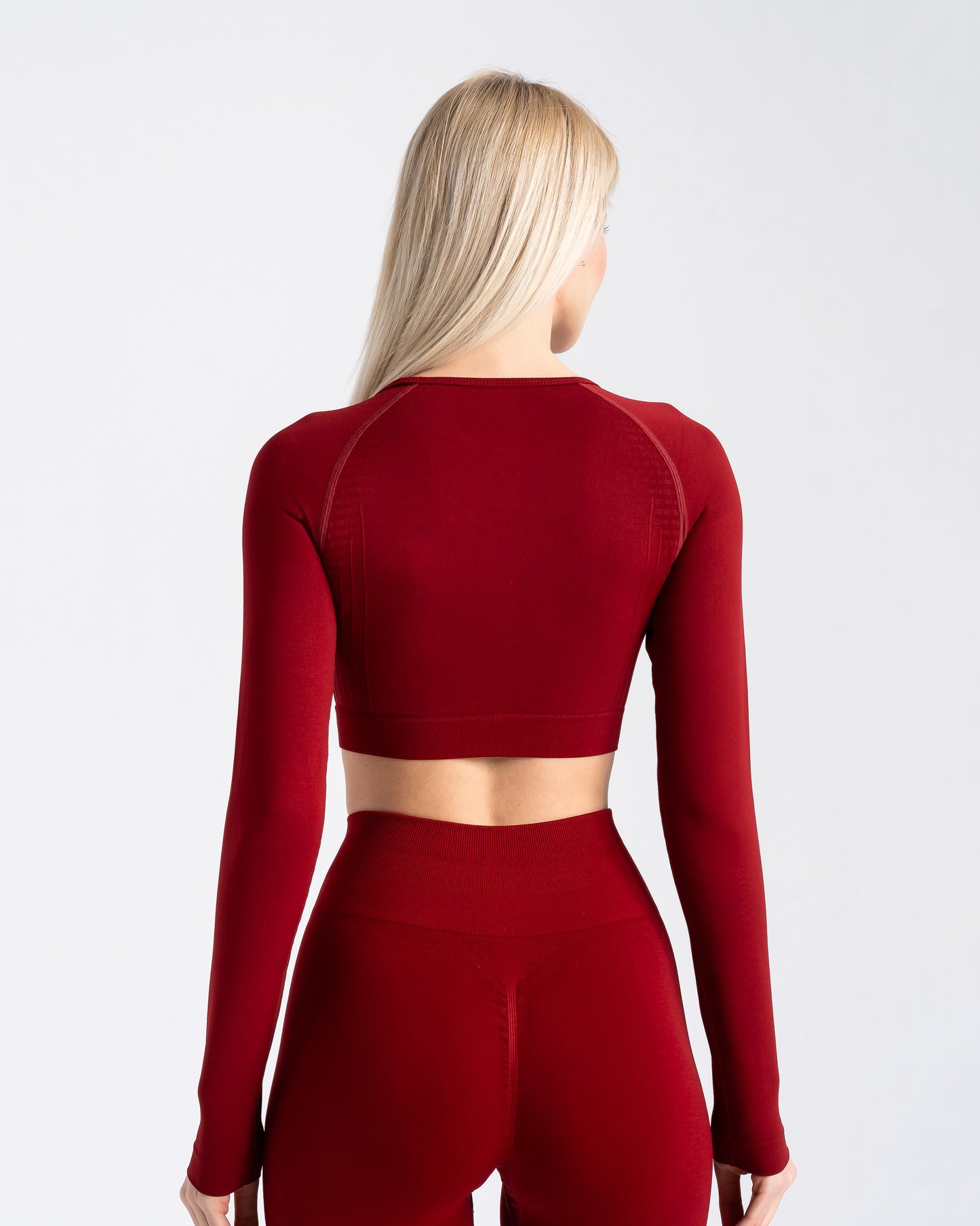 Zenith Long Sleeve Crop Top Red