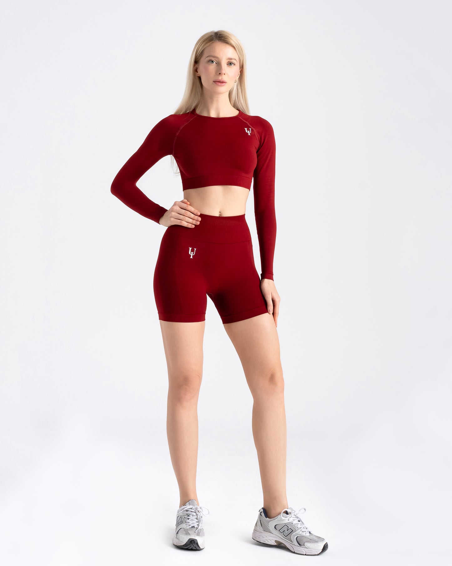 Zenith Long Sleeve Crop Top Red