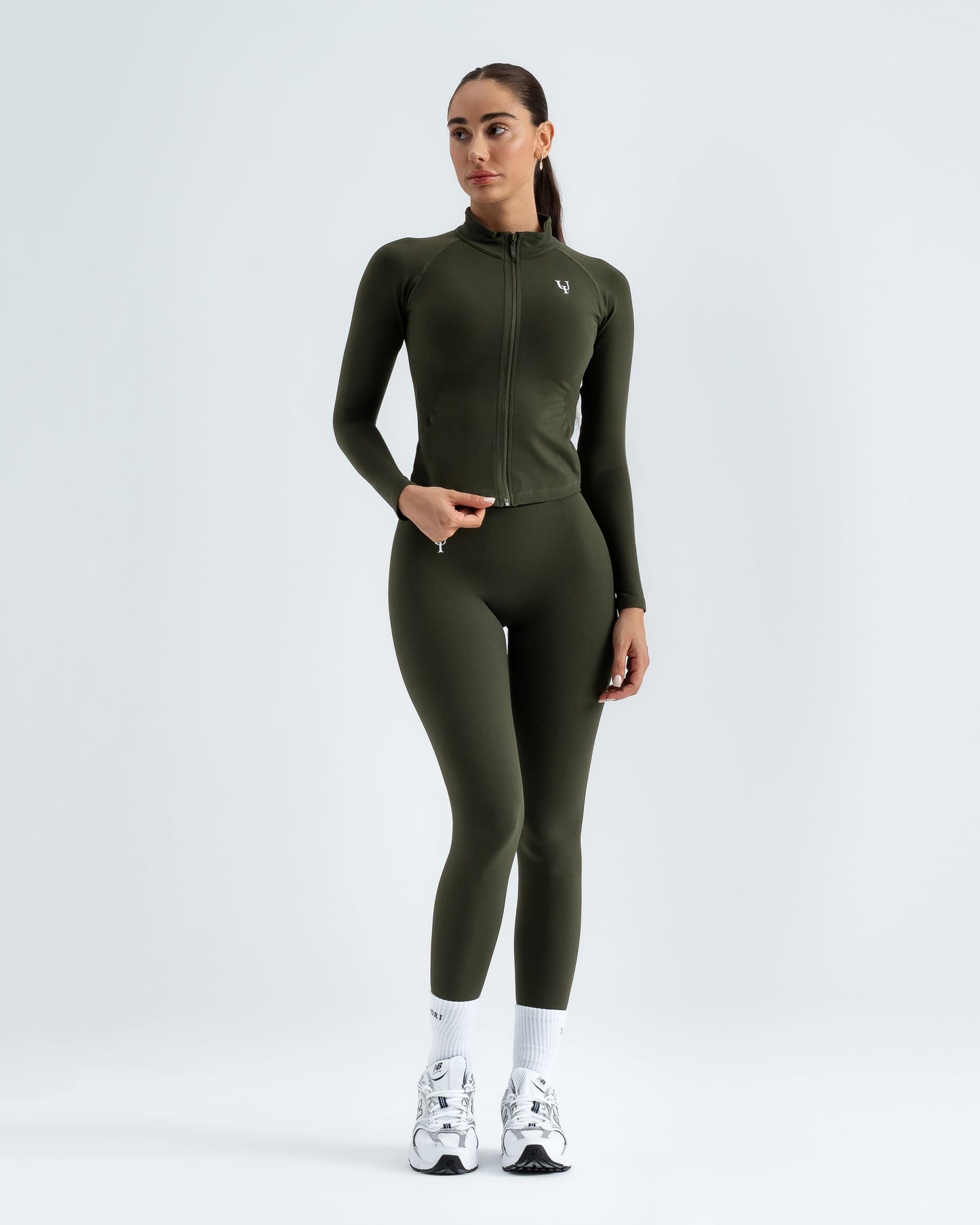Sculpt-V Zip-Up Jacket "Olive Green"