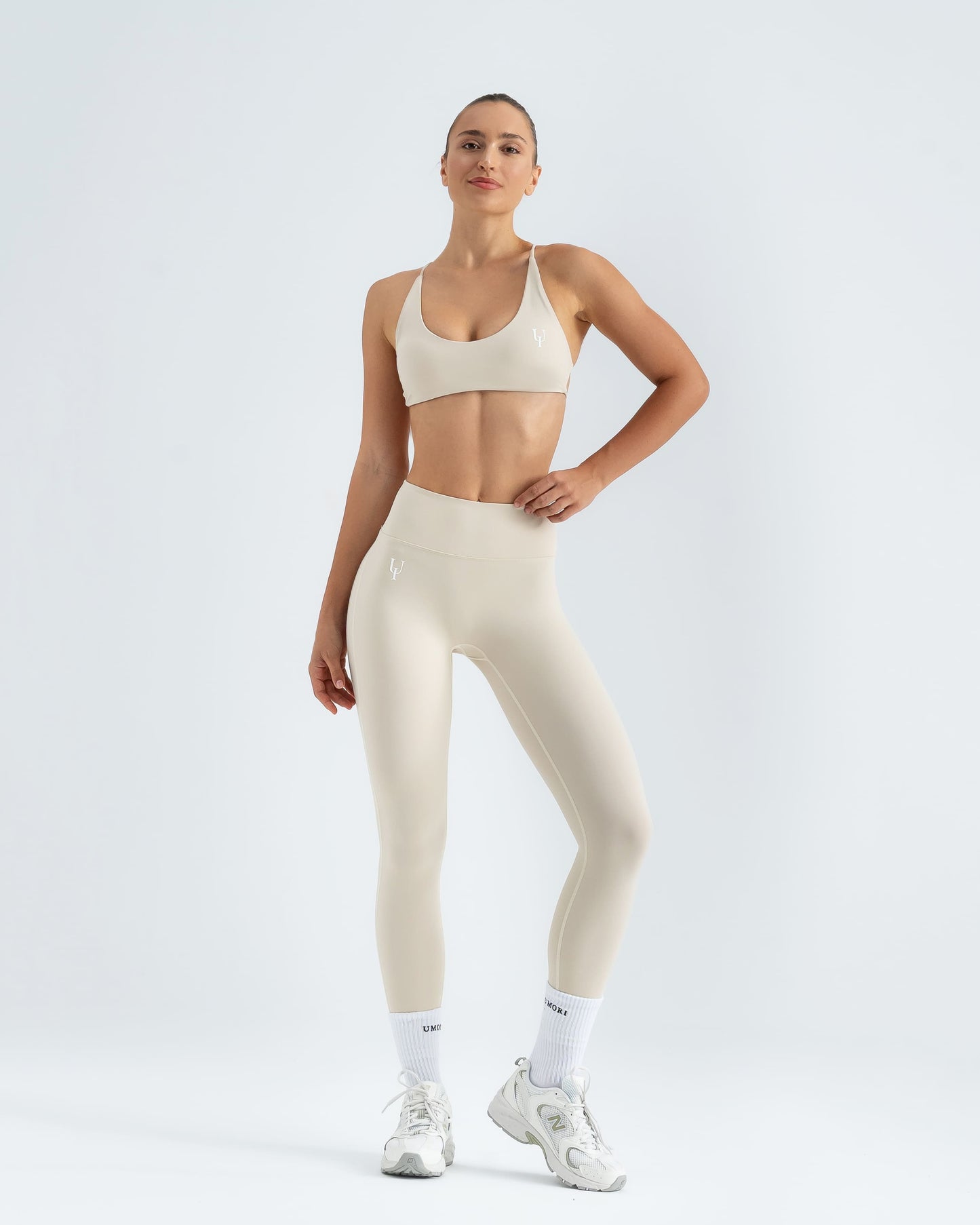Velvet Scrunch Leggings "Vanilla Cream"