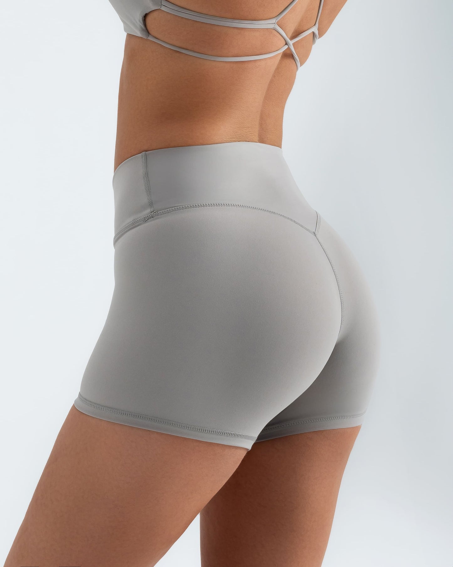 Velvet Scrunch Shorts "Clouded Grey"