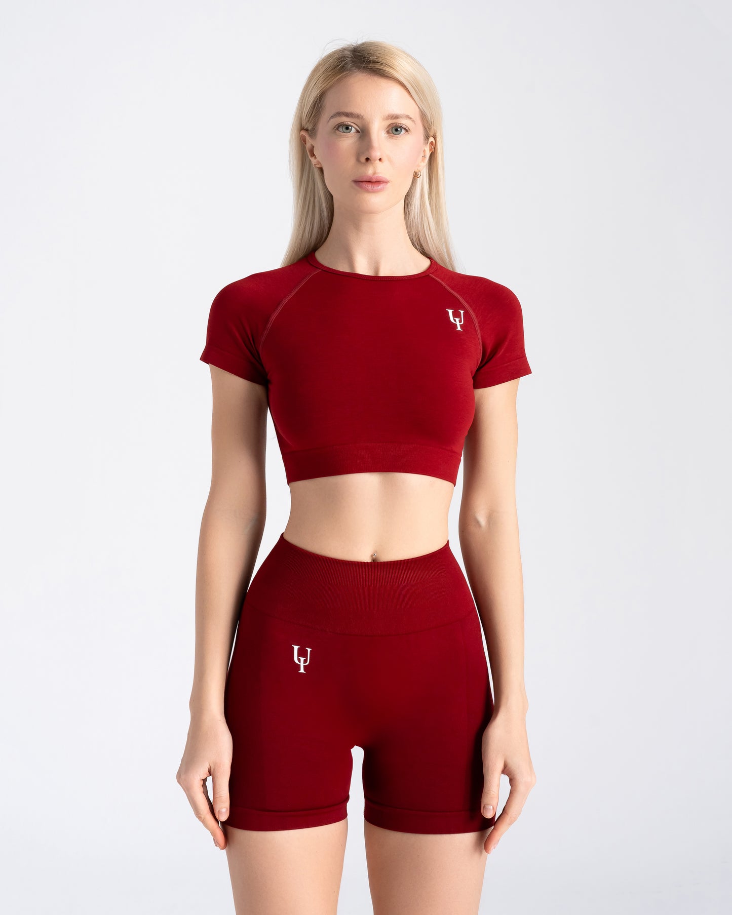 Zenith Short Sleeve Crop Top Red