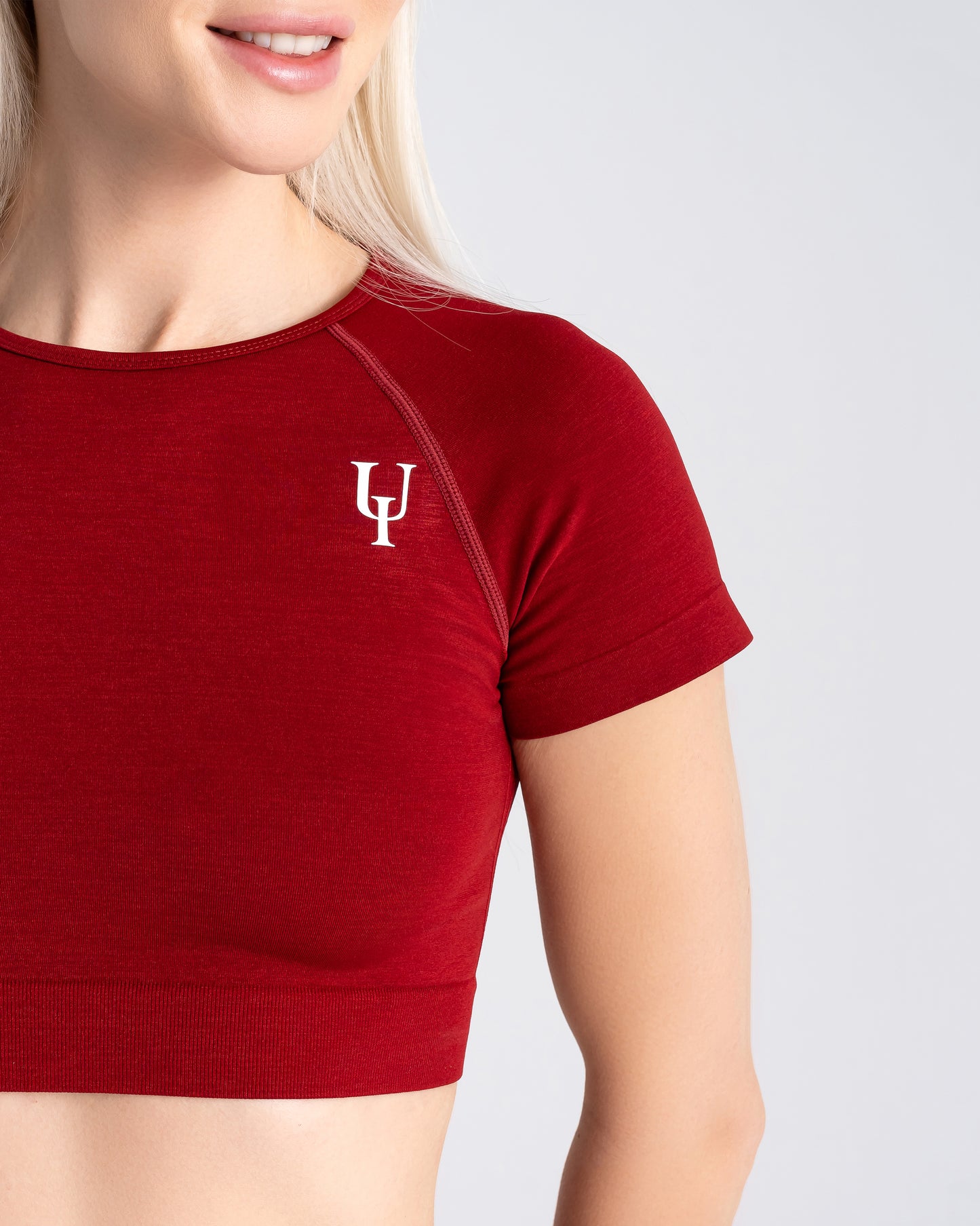 Zenith Short Sleeve Crop Top Red