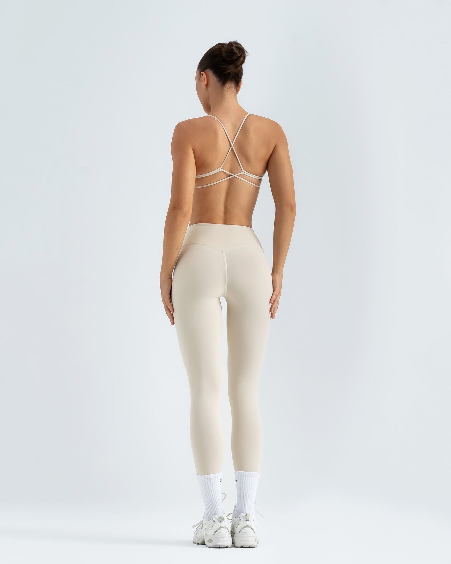 Velvet Scrunch Leggings "Vanilla Cream"