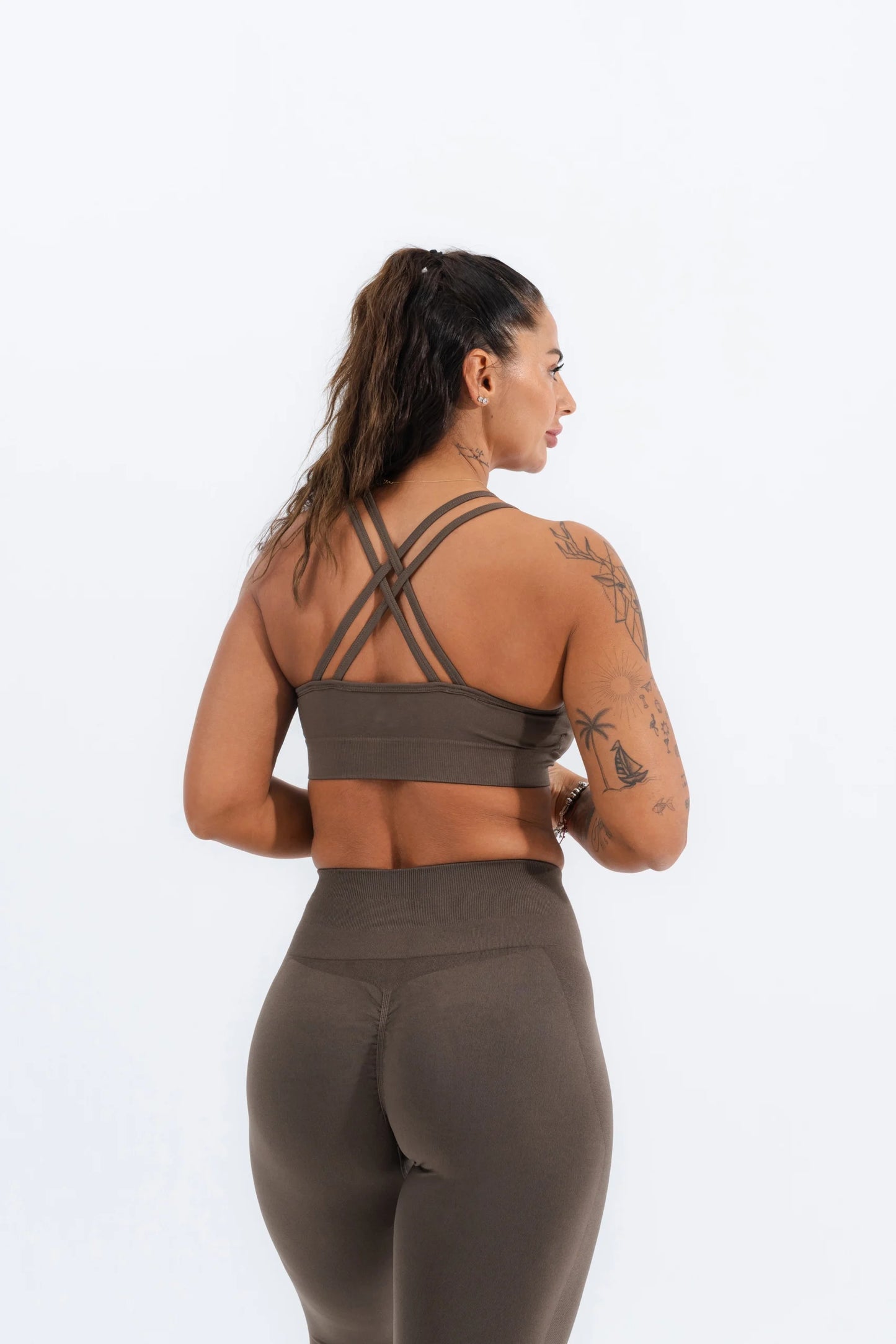 Zenith Seamless Sports Bra Brown