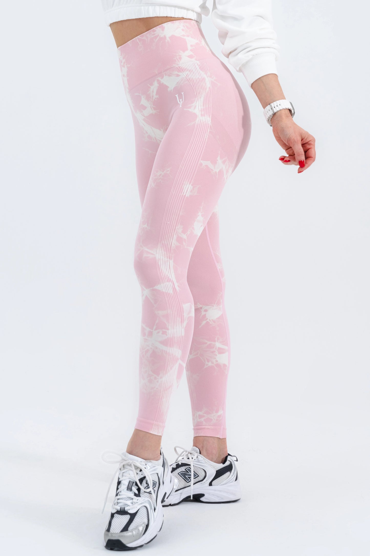 Tie Dye Scrunch Leggings Pink Pattern