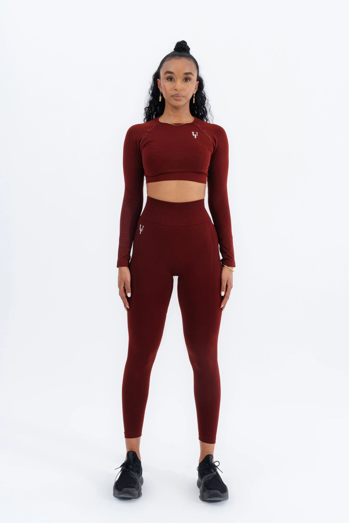 Zenith Long Sleeve Crop Top Red