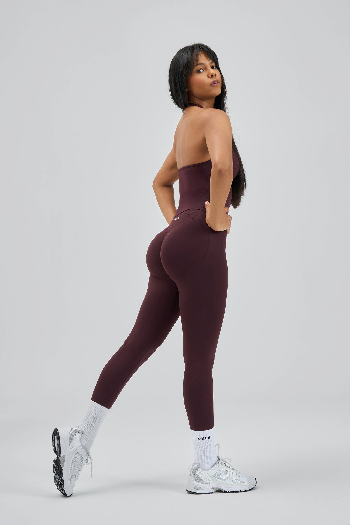 Sculpt V2-Aubergine Brown Scrunch Leggings
