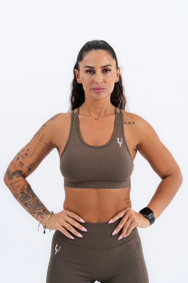 Zenith Seamless Sports Bra Brown 